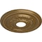 Ekena Millwork Galway Ceiling Medallion (Fits Canopies up to 3 1/4"), 15 3/4"OD x 3 1/4"ID x 1"P, Pale Gold CM15GAPAS - alternate 3